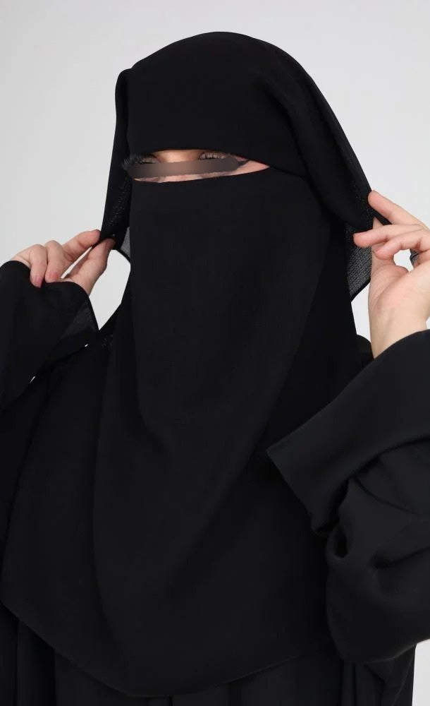 Sharqiaa Two Layer Niqab Stitched