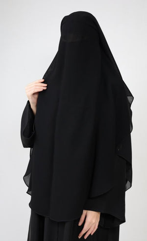 Sharqiaa Three Layer Extra Large Niqab