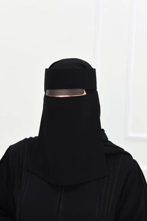 Laftah Straight Elastic Logo Niqab Hardened/Stiff Headband
