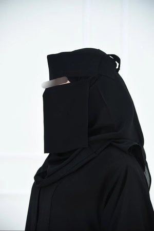 Laftah Slant Elastic Flap Niqab With Logo