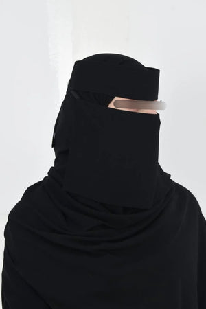 Laftah Extra Short New Logo Slant Elastic Niqabs