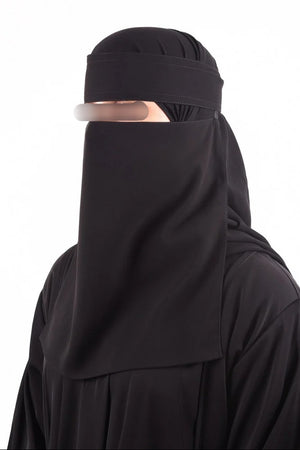 Shader Long Niqab With Elastic Sides