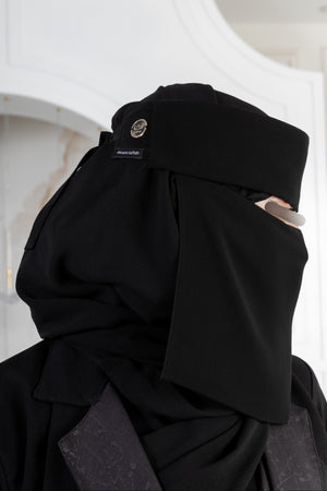 Laftah Short Flap Niqab With Logo