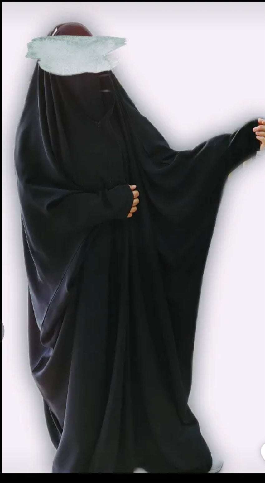 Black bij Overhead Classic Saudi Jilbab