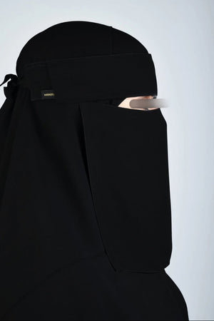 Haraer Double Elastic Flap Niqab S/M/L