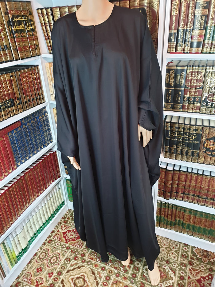 Bedoon Essm Plain Sleevless Abaya/Shoulder Jilbab