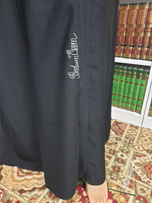 Straight Zip Abaya With Thread Signature Detail - BAIT AL ABAYA