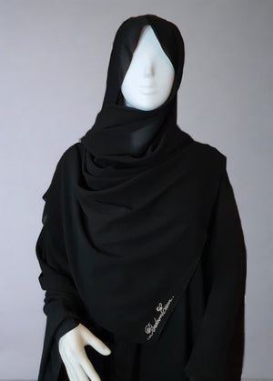 Bedoon Essm Embroidered Signature Hijab Shawls