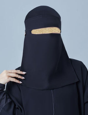 Short Niqab Headband and Strings Charm - BAIT AL ABAYA