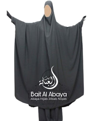 Jilbab Zip 2 Piece Set - Black