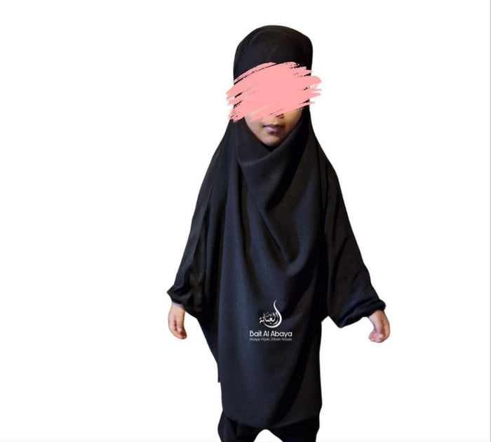 Girls Jilbab Two-Piece Black