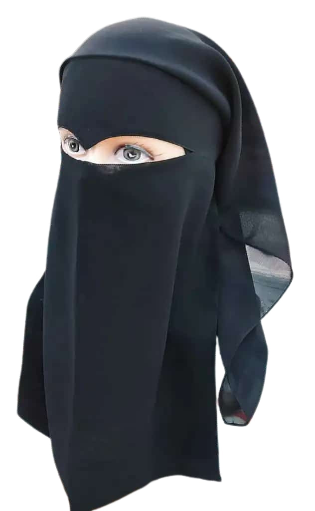 Two Layer Niqab With V Shape