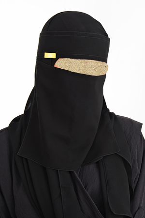 Bahraini Style Short Velcro Niqab - BAIT AL ABAYA