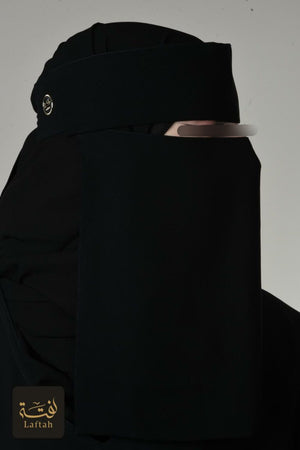 Laftah Long Flap Niqab With Logo