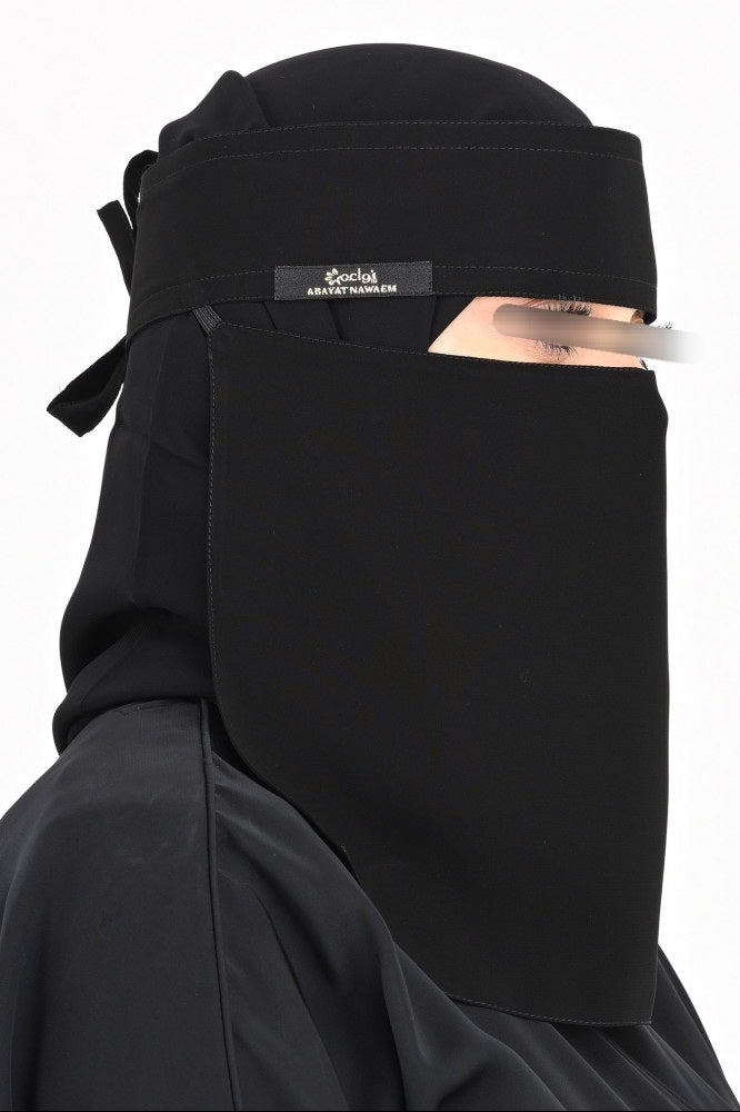 Short Niqab Slant Elastic