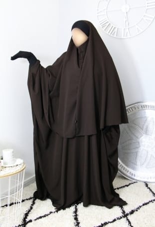 Abaya Maryam and Khimar Set - Black