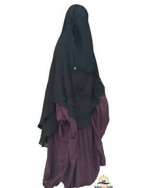 Chiffon Khimar With Half Niqab