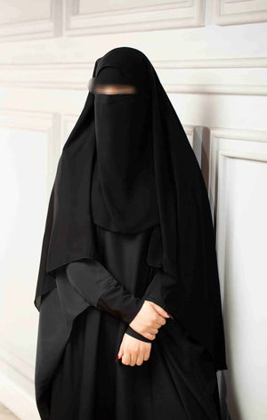 Hijab With Niqab Combi