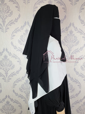 Three Layers XLarge Niqab - BAIT AL ABAYA