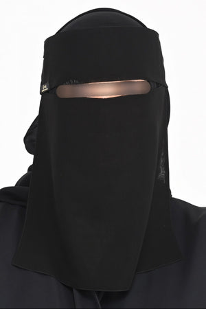 Short Kuwaiti Style Flap Niqab